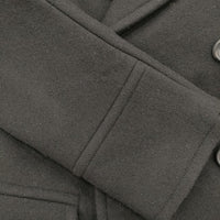 Scye 5121-73560 Pea Coat Super140s サイズ36 メルトン 定価107800円 ピーコート ブラック メンズ サイ【中古】4-1018A♪