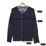 S.N.S HERNING XS コットン カーディガン ネイビー メンズ エスエヌエスハーニング【中古】5-0317M∞