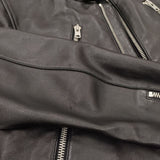 MAISON MARGIELA 5-ZIP LEATHER JACKET ラムレザー 八の字 ハの字  ライダースジャケット ブラック メンズ メゾンマルジェラ【中古】4-1014T♪