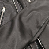 MAISON MARGIELA 5-ZIP LEATHER JACKET ラムレザー 八の字 ハの字  ライダースジャケット ブラック メンズ メゾンマルジェラ【中古】4-1014T♪