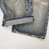 varde77 新品 SPECIAL DAMAGE&REPAIR DENIM PANTS 定価82280円 デニムパンツ ライトブルー メンズ バルデセブンティセブン【中古】4-1118G♪