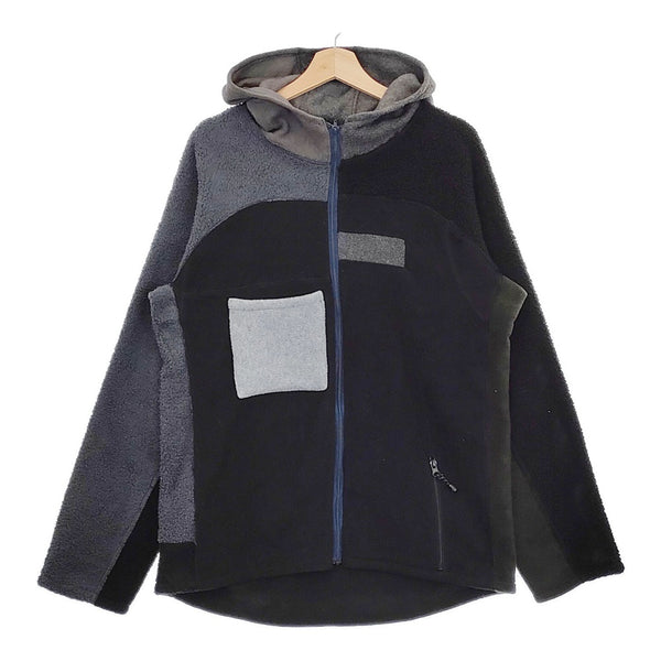 varde77 新品 MAKEOVER MIX FREEZE PARKA 古着 リメイク 定価32780円 パーカー ブラック グレー メンズ バルデセブンティセブン【中古】4-1103T♪