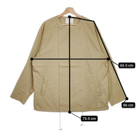 varde77 新品 UNCONVENTION COACH JACKET 定価41580円 ノーカラージャケット ベージュ メンズ バルデセブンティセブン【中古】4-1103T♪#