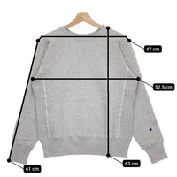 Champion 新品 Reverse Weave Crew Neck 単色タグ C3-W004 サイズM スウェット ライトグレー メンズ チャンピオン【中古】4-1103T♪