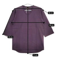 A VONTADE 新品 七分袖 VTD-0511-CS 定価8250円 コットン サイズS Ｔシャツ カットソー パープル メンズ アボンタージ【中古】5-0426M∞