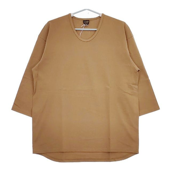 A VONTADE 新品 七分袖 VTD-0511-CS 定価8250円 コットン サイズL Ｔシャツ カットソー ベージュ メンズ アボンタージ【中古】5-0426M∞