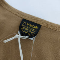 A VONTADE 新品 七分袖 VTD-0511-CS 定価8250円 コットン サイズL Ｔシャツ カットソー ベージュ メンズ アボンタージ【中古】5-0426M∞