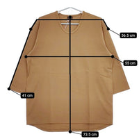 A VONTADE 新品 七分袖 VTD-0511-CS 定価8250円 コットン サイズL Ｔシャツ カットソー ベージュ メンズ アボンタージ【中古】5-0426M∞