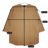 A VONTADE 新品 七分袖 VTD-0511-CS 定価8250円 コットン サイズL Ｔシャツ カットソー ベージュ メンズ アボンタージ【中古】5-0426M∞