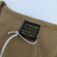 A VONTADE 新品 七分袖 VTD-0511-CS 定価8250円 コットン サイズM Ｔシャツ カットソー ベージュ メンズ アボンタージ【中古】5-0426M∞#