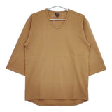 A VONTADE 新品 七分袖 VTD-0511-CS 定価8250円 コットン サイズS Ｔシャツ カットソー ベージュ メンズ アボンタージ【中古】5-0426M∞