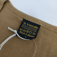 A VONTADE 新品 七分袖 VTD-0511-CS 定価8250円 コットン サイズS Ｔシャツ カットソー ベージュ メンズ アボンタージ【中古】5-0426M∞