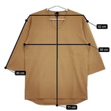 A VONTADE 新品 七分袖 VTD-0511-CS 定価8250円 コットン サイズS Ｔシャツ カットソー ベージュ メンズ アボンタージ【中古】5-0426M∞