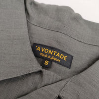 A VONTADE 新品 Gardener Shirt Jacket 定価24200円 VTD-03111-SH リネン サイズS 長袖シャツ カーキ メンズ アボンタージ【中古】5-0426M∞