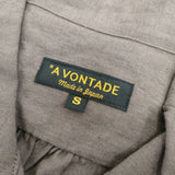 A VONTADE 新品 Gardener Shirt Jacket 定価24200円 VTD-03111-SH リネン サイズS 長袖シャツ ブラウン メンズ アボンタージ【中古】5-0426M∞