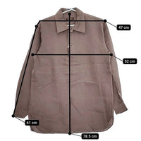 A VONTADE 新品 Gardener Shirt Jacket 定価24200円 VTD-03111-SH リネン サイズS 長袖シャツ ブラウン メンズ アボンタージ【中古】5-0426M∞