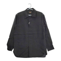A VONTADE 新品 Gardener Shirt Jacket 定価24200円 VTD-03111-SH リネン サイズS 長袖シャツ ブラック メンズ アボンタージ【中古】5-0426M∞