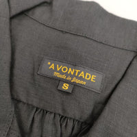 A VONTADE 新品 Gardener Shirt Jacket 定価24200円 VTD-03111-SH リネン サイズS 長袖シャツ ブラック メンズ アボンタージ【中古】5-0426M∞
