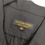 A VONTADE 新品 Gardener Shirt Jacket 定価24200円 VTD-03111-SH リネン サイズS 長袖シャツ ブラック メンズ アボンタージ【中古】5-0426M∞