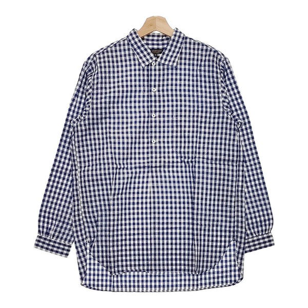 A VONTADE 新品 VTD-0313-SH Classic Pullover Shirts L/S S 定価19800円 長袖シャツ ブルー ホワイト メンズ アボンタージ【中古】4-1118M♪