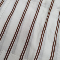 A VONTADE Banded Collar Shirts 定価20900円 VTD-0312-SH ストライプ 長袖シャツ ホワイト ブラウン メンズ アボンタージ【中古】5-0426M∞