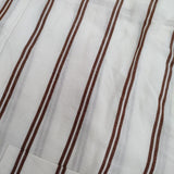 A VONTADE Banded Collar Shirts 定価20900円 VTD-0312-SH ストライプ 長袖シャツ ホワイト ブラウン メンズ アボンタージ【中古】5-0426M∞