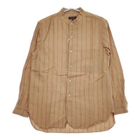 A VONTADE 新品 Banded Collar Shirts 定価20900円 VTD-0312-SH ストライプ 長袖シャツ ベージュ メンズ アボンタージ【中古】5-0426M∞