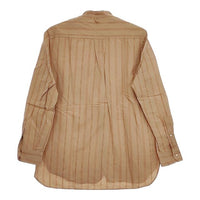 A VONTADE 新品 Banded Collar Shirts 定価20900円 VTD-0312-SH ストライプ 長袖シャツ ベージュ メンズ アボンタージ【中古】5-0426M∞