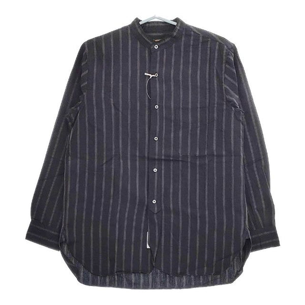 A VONTADE Banded Collar Shirts 定価20900円 VTD-0312-SH ストライプ 長袖シャツ ブラック メンズ アボンタージ【中古】5-0426M∞