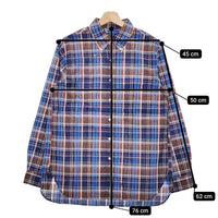 A VONTADE 新品 VTD-0321-SH S Weekend B.D Shirts 定価20900円 長袖シャツ ネイビー ブラウン メンズ アボンタージ【中古】4-1118M♪