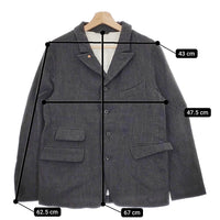 A VONTADE 新品 VTD-0255-JK-W Old Potter Jacket S 定価50600円 テーラードジャケット チャコールグレー メンズ アボンタージ【中古】4-1103T♪