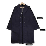 A VONTADE 新品 VTD-0396-JK Double-Breasted Wool Coat サイズM 定価74800円 コート ネイビー メンズ アボンタージ【中古】4-1018A♪