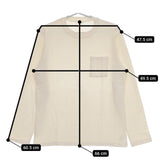 MANUAL ALPHABET 新品 MA-C-049 定価8500円 3 長袖Ｔシャツ カットソー ロンＴ キナリ アイボリー メンズ マニュアルアルファベット【中古】5-0424M∞