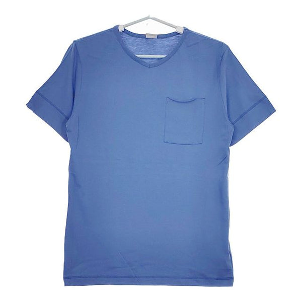 MANUAL ALPHABET 新品 MA-C-043 サイズ2 ポケット付 半袖Ｔシャツ カットソー ブルー メンズ マニュアルアルファベット【中古】5-0424S∞