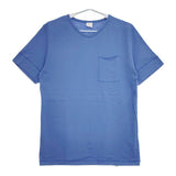MANUAL ALPHABET 新品 MA-C-043 サイズ3 ポケット付 半袖Ｔシャツ カットソー ブルー メンズ マニュアルアルファベット【中古】5-0424S∞
