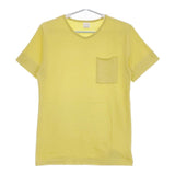 MANUAL ALPHABET 新品 MA-C-043 サイズ2 ポケット付 半袖Ｔシャツ カットソー イエロー メンズ マニュアルアルファベット【中古】5-0424S∞
