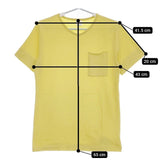 MANUAL ALPHABET 新品 MA-C-043 サイズ2 ポケット付 半袖Ｔシャツ カットソー イエロー メンズ マニュアルアルファベット【中古】5-0424S∞