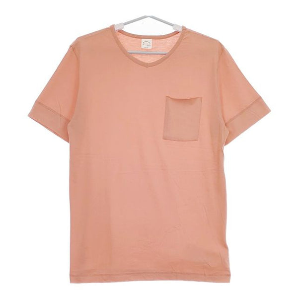 MANUAL ALPHABET 新品 MA-C-043 定価5800円 3 ポケット付 半袖Ｔシャツ カットソー ピンク メンズ マニュアルアルファベット【中古】5-0424S∞