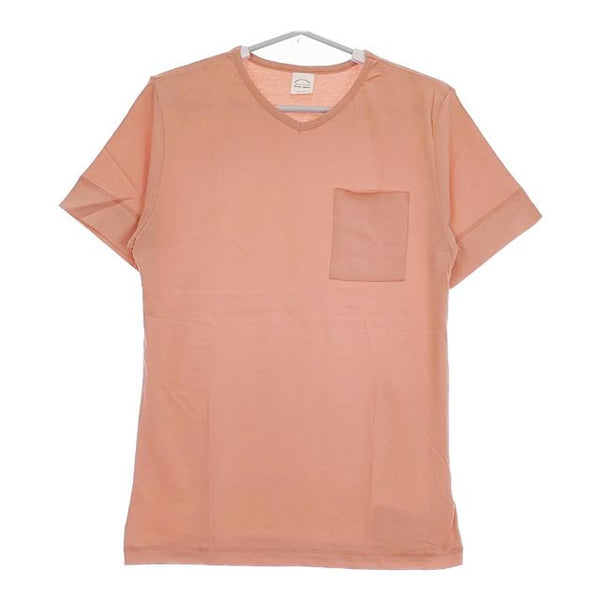 MANUAL ALPHABET 新品 MA-C-043 サイズ2 ポケット付 半袖Ｔシャツ カットソー ピンク メンズ マニュアルアルファベット【中古】5-0424S∞