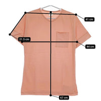 MANUAL ALPHABET 新品 MA-C-043 サイズ2 ポケット付 半袖Ｔシャツ カットソー ピンク メンズ マニュアルアルファベット【中古】5-0424S∞