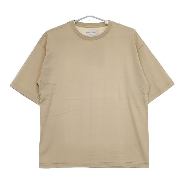 MANUAL ALPHABET 新品 定価6500円 2 コットン MA-C-100 半袖Ｔシャツ カットソー ベージュ メンズ マニュアルアルファベット【中古】5-0424S∞