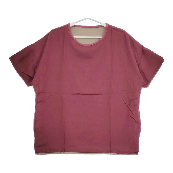 MANUAL ALPHABET 新品 MA-S-370 リバーシブル サイズ3 半袖Ｔシャツ カットソー ワインレッド グレー メンズ マニュアルアルファベット【中古】5-0424S∞