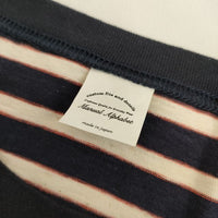 MANUAL ALPHABET 新品 MA-C-058 ボーダー サイズ2 半袖Ｔシャツ カットソー ネイビー メンズ マニュアルアルファベット【中古】5-0424S∞