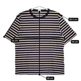 MANUAL ALPHABET 新品 MA-C-058 ボーダー サイズ2 半袖Ｔシャツ カットソー ネイビー メンズ マニュアルアルファベット【中古】5-0424S∞