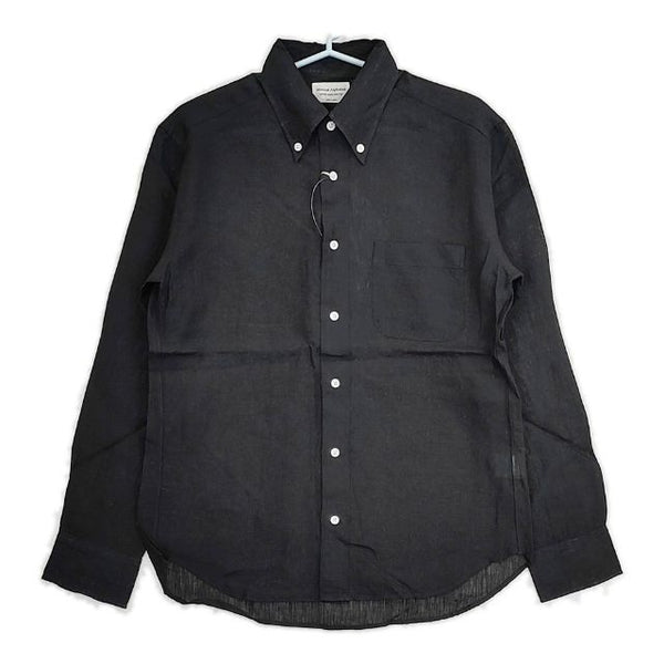 MANUAL ALPHABET 新品 LINEN BASIC BD SHT 定価11800円 BSC-SPT-023 3 長袖シャツ ブラック メンズ マニュアルアルファベット【中古】5-0424M∞