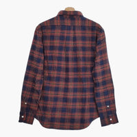 MANUAL ALPHABET 新品 3 CHECK FLANNEL BD SHT 定価15180円 長袖シャツ レッド ネイビー メンズ マニュアルアルファベット【中古】4-1018T♪