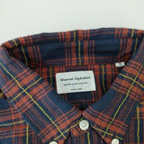 MANUAL ALPHABET 新品 3 CHECK FLANNEL BD SHT 定価15180円 長袖シャツ レッド ネイビー メンズ マニュアルアルファベット【中古】4-1018T♪