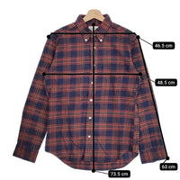 MANUAL ALPHABET 新品 3 CHECK FLANNEL BD SHT 定価15180円 長袖シャツ レッド ネイビー メンズ マニュアルアルファベット【中古】4-1018T♪