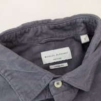 MANUAL ALPHABET 新品 CORDUROY LOOSE FIT R/C SHT 定価12100円 長袖シャツ ブルーグレー メンズ マニュアルアルファベット【中古】4-1018T♪