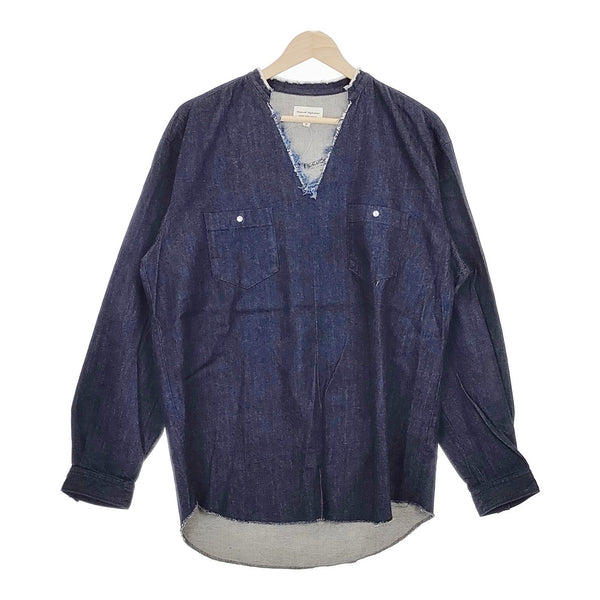 MANUAL ALPHABET 新品 MA-S-404 2 POETS DENIM SHT 定価16280円 長袖シャツ ネイビー メンズ マニュアルアルファベット【中古】4-1123M♪